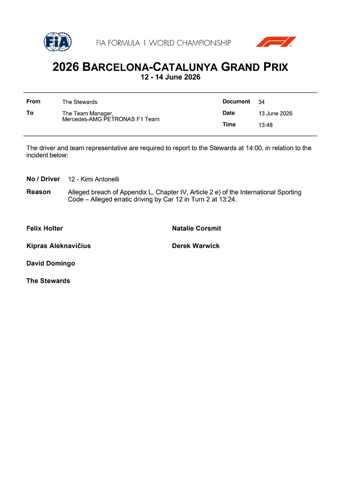 Thumbnail for Doc 34 - Summons - Car 12 - Alleged driving erratically