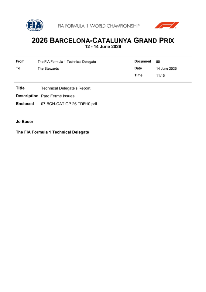 Thumbnail for Doc 50 - Parc Fermé Issues