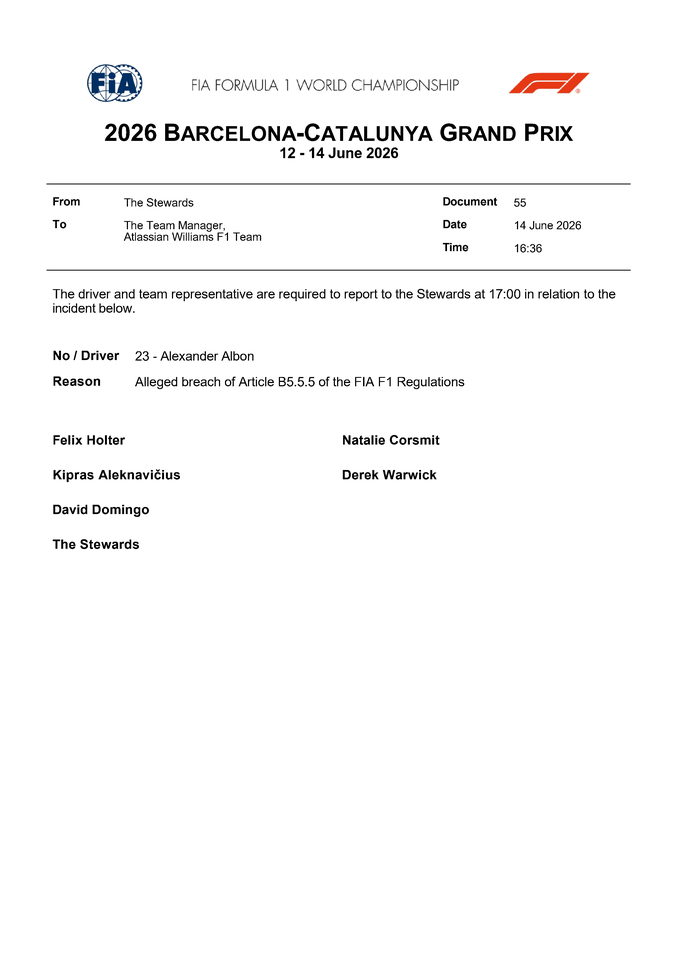 Thumbnail for Doc 55 - Summons - Car 23 - Start Procedure Infringement