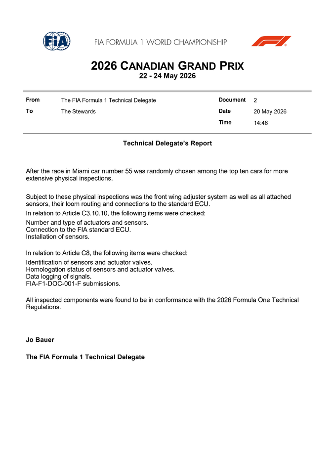 Thumbnail for Doc 2 - Post-Race Checks on Car 55, 2026 Miami GP
