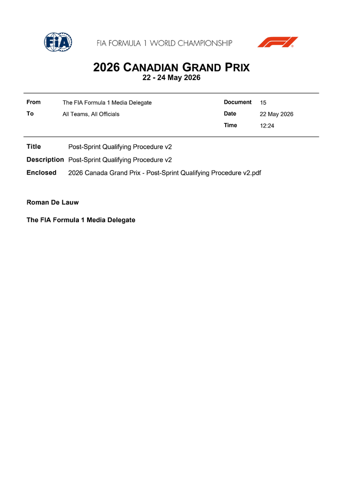 Thumbnail for Doc 15 - Post-Sprint Qualifying Procedure v2