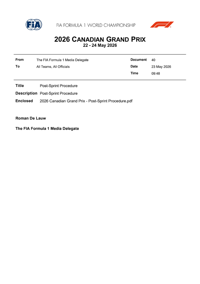 Thumbnail for Doc 40 - Post-Sprint Procedure