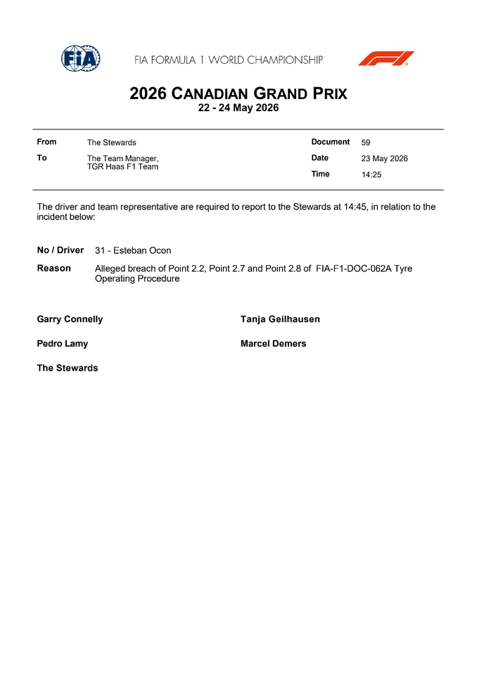 Thumbnail for Doc 59 - Summons - Car 31 - Alleged Procedural infringement