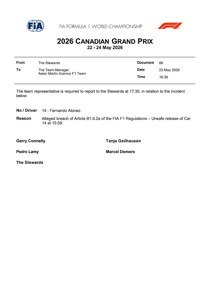 Thumbnail for Doc 66 - Summons - Car 14 - Alleged unsafe release