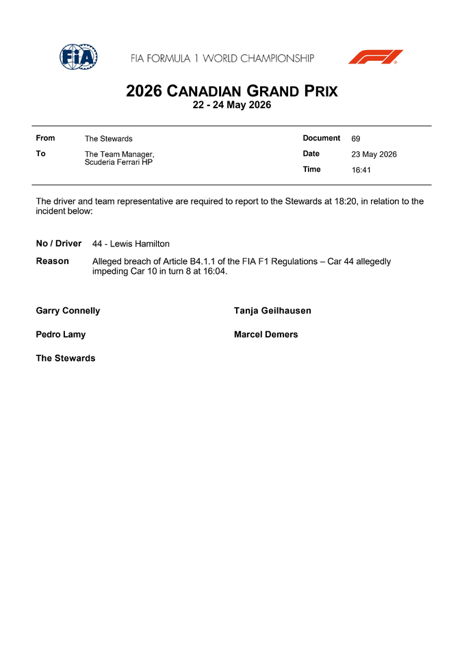 Thumbnail for Doc 69 - Summons - Car 44 - Alleged impeding of Car 10