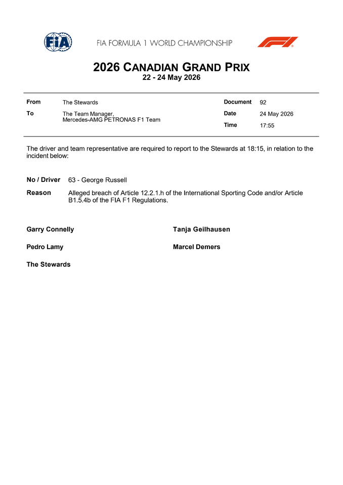 Thumbnail for Doc 92 - Summons - Car 63 - Alleged unsafe act