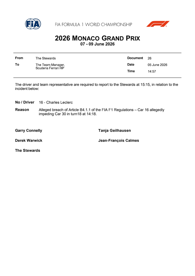 Thumbnail for Doc 26 - Summons - Car 16 - Alleged incident with car 30